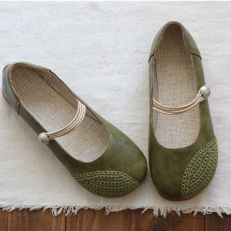 Summer Comfortable Linen Strap Retro Flats