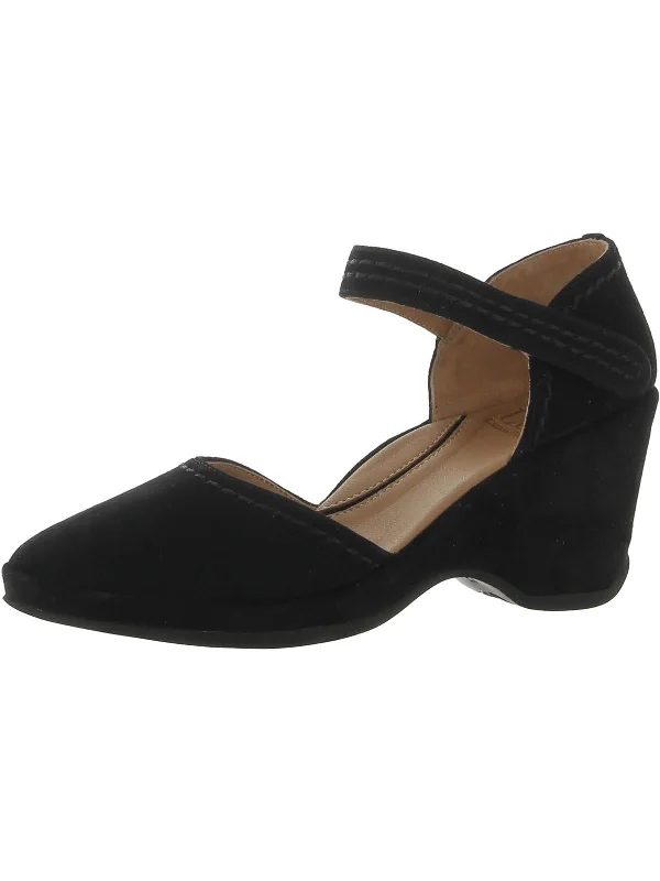 Orva Womens Suede Mary Jane D'Orsay Heels