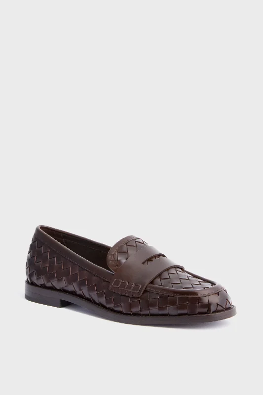 Espresso Woven Rachel Loafers