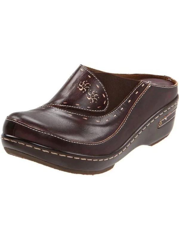 Chino Womens Leather Casual Clogs